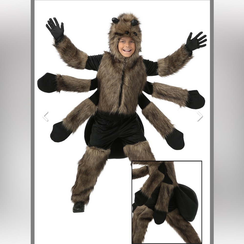 Tarantula Spider Costume Size Large 12-14 Halloween Scary Halloweencostumes.com